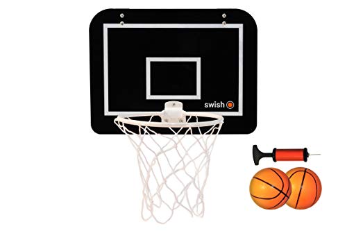 Mini Canasta de Baloncesto Infantil de Interior Incluye Tablero, Bomba y 2 Pelotas de Goma - Apto para Puertas de Casa, Oficina o Dormitorio