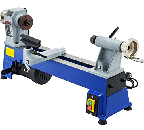Mini carpintería Torno, Torno de mesa for trabajar la madera maquinaria de hierro fundido, interruptor de alimentación principal, el ajuste manual de la velocidad, la realización de múltiples funcione
