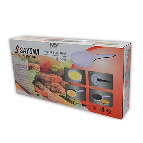 Mini Crepera Eléctrica, Antiadherente Automático Máquina De Panqueques Crepes Sartén Molde Para Hornear Grado De Comida Herramienta De Cocina Para Blintzes, Huevos, Tocino Regalo (Rojo)