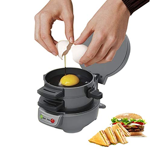 Mini tostadora Tostadora Desayuno Máquina Para Hornear Hamburguesa Automática Tocino Huevo Sartén 220v Electrodomésticos De Cocina
