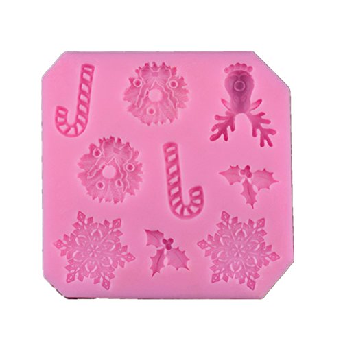 MISITE de Copo de Nieve Silicona Fondant Pastel Sugarcraft repostería Decorar Mould # 088