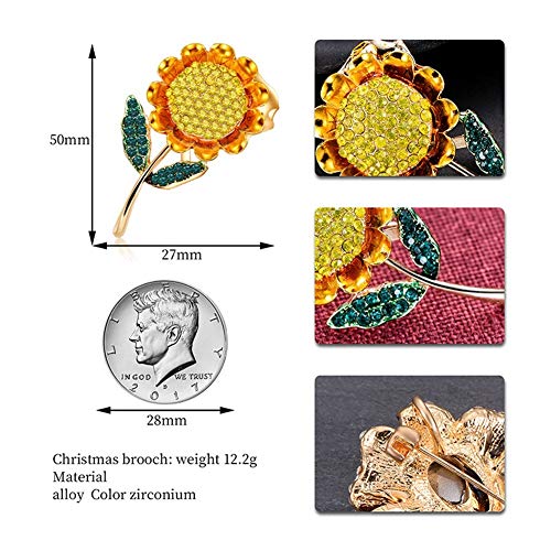 Miss charm Americana Retro Broche De Diamantes De Imitación Gota De Aceite Modelos Creativos Girasol Salvaje Broche