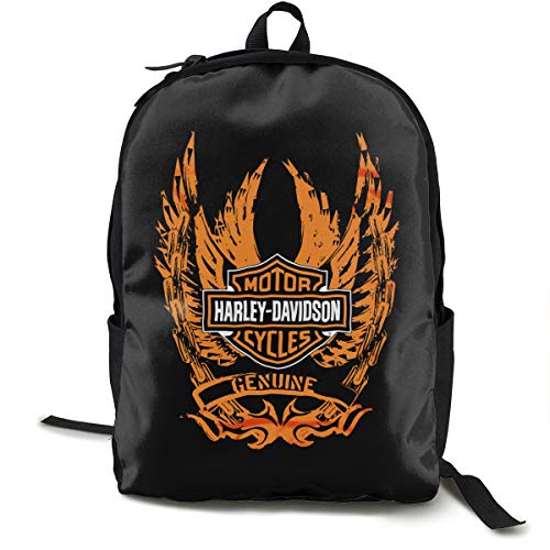 Mochila clásica de Harley Davidson con diseño clásico de la serie N / A de Harley Davidson, color negro