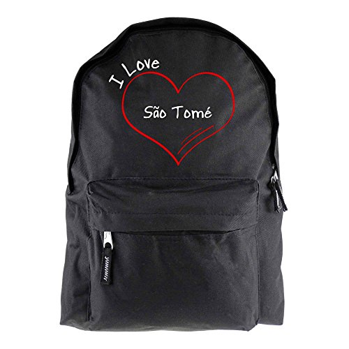 Mochila modern I Love São Tomé negro
