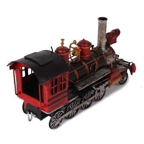 Modelo de coche Bar Hotel colección de la decoración, nórdica antigua de la personalidad creativa Hoja modelo locomotor adulto Hierro antiguo modelo de coche de tren creativo regalo de productos de me