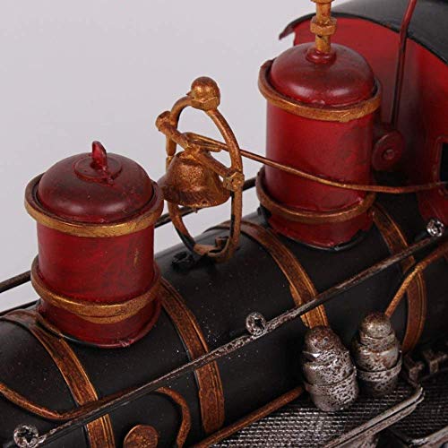 Modelo de coche Bar Hotel colección de la decoración, nórdica antigua de la personalidad creativa Hoja modelo locomotor adulto Hierro antiguo modelo de coche de tren creativo regalo de productos de me