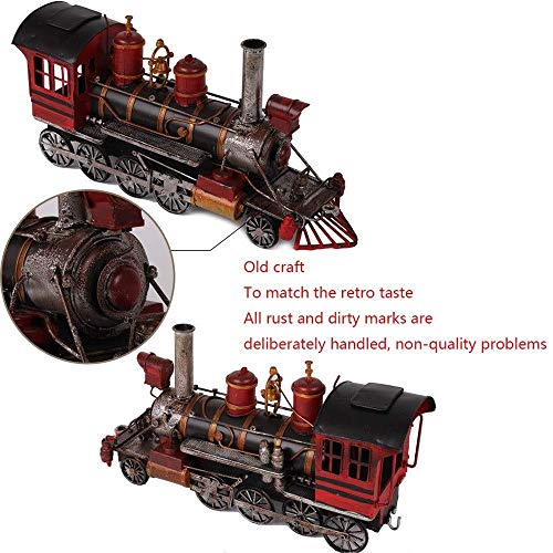 Modelo de coche Bar Hotel colección de la decoración, nórdica antigua de la personalidad creativa Hoja modelo locomotor adulto Hierro antiguo modelo de coche de tren creativo regalo de productos de me