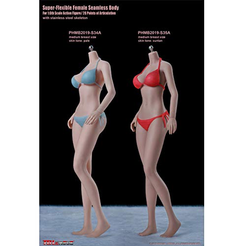 Modelo de Cuerpo de Niña de Pierna Móvil a Escala 1/6 con Traje de Bikini (S35A)