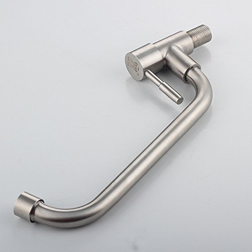 Moderno giratorio montado en la pared de acero inoxidable grifo de agua fría cocina fregadero grifo sin plomo acero inoxidable lavabo grifos