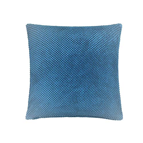 Moderno Grueso Suave Chenilla Lunares Azul Verdoso Funda de Cojín 22"
