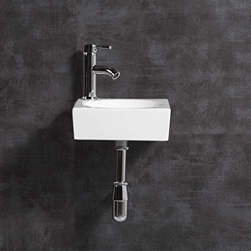 Moderno lavabo de pared para lavabo cuadrado pequeño para cuarto de baño (cuadrado)