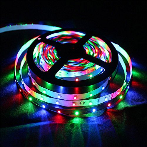 Moent Luces LED 5M RGB 2835 300Led SMD Lámpara de Tira de luz Flexible + 44 Teclas Control Remoto IR