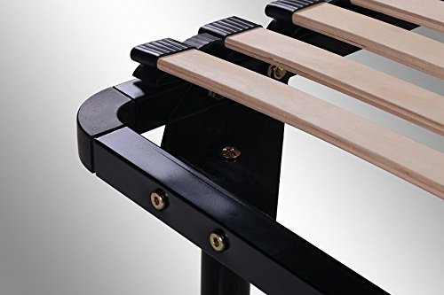MOG CASA - Sommier Negro multiláminas con reguladores lumbares (con patas incluídas) Metalizado anticorrosion Varias medidas (160x200cm)