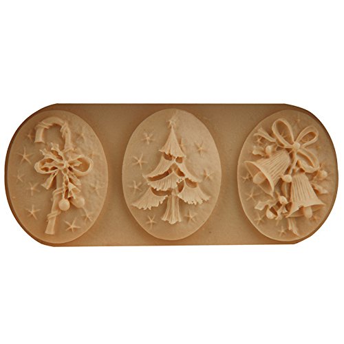 MoGist Molde de Silicona Árbol de Navidad Campanas muletas Forma Molde de Pastel de Fondant Bricolaje Molde de Chocolate