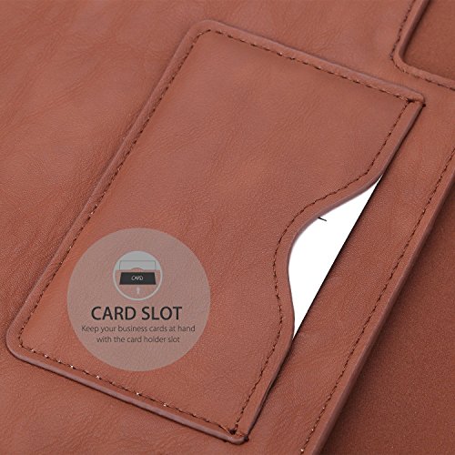 MoKo Funda de 12.3 Inch Sleeve Bag Bolsa de Manga Maletín de Cuero PU Portátil Compatible con New Surface Pro 2017 / Pro 4 / Pro 3 / Pro LTE 12.3" con Surface Portapluma - Marrón