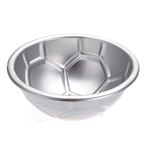 Molde antiadherente para tartas GZQ para cupcakes, galletas, futbol, molde para repostería, herramienta de horneado para decoración para el hogar, cumpleaños, fiesta 3 pulgadas plata