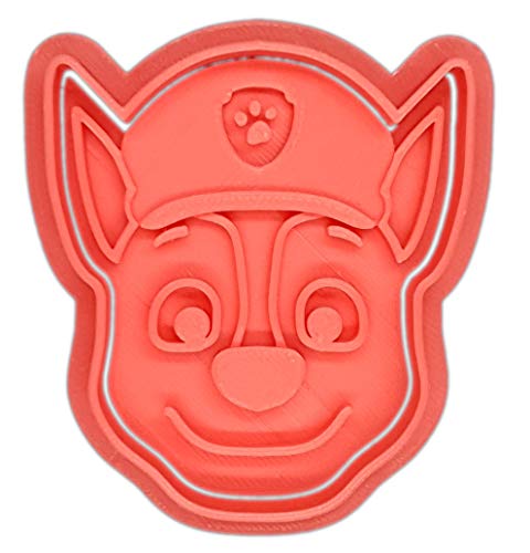 Molde Cortador de Galletas - Dibujos Animados de Patrulla Canina - Chase (Coral)
