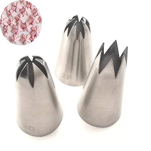 Molde de acero inoxidable con diseño de rosas para repostería y glaseado de rosas, para casa y cocina, pastelería, cerezos, cupcakes, 1/3 piezas 1 m
