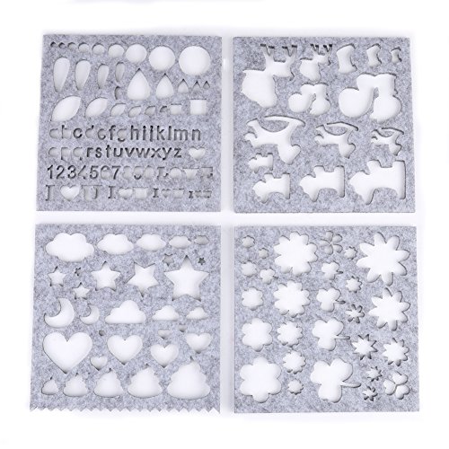 Molde de Aplique de Aguja de Fieltro Plantilla de Borde para Aguja de Fieltro 7pcs