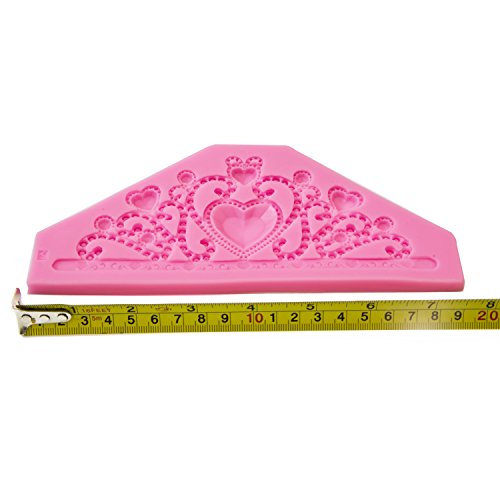 Molde de silicona para decoración de tartas con forma de corona de diamante de imitación de princesa, para cumpleaños, bodas y fiestas