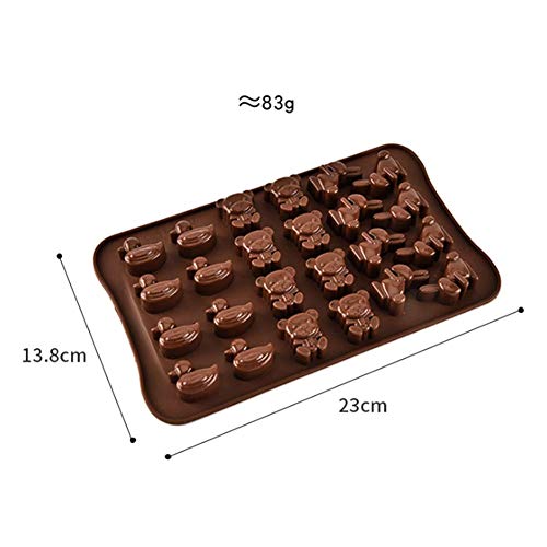 molde para hornear,molde de pastel, molde de chocolate, silicona de Grado Alimentaria ,para galletas Chocolate, chupitos de gelatina, pudín, bomba de baño, postre, jabón y cubito de hielo(2 piezas)