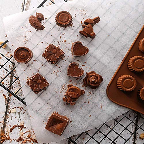 molde para hornear,molde de pastel, molde de chocolate, silicona de Grado Alimentaria ,para galletas Chocolate, chupitos de gelatina, pudín, bomba de baño, postre, jabón y cubito de hielo(2 piezas)