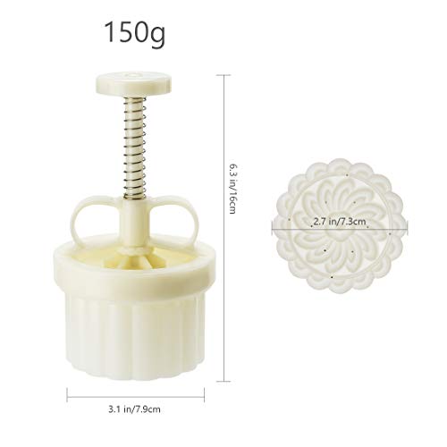 Molde para tartas con diseño de luna y sellos de galletas, grosor ajustable, plástico abs, 5pcs 150g stamps