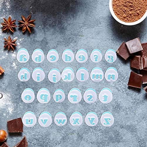 Moldes de silicona con letras del alfabeto, para hacer jabón, chocolate, dulces, hornear, repostería, pastelería, decoración Lowercase