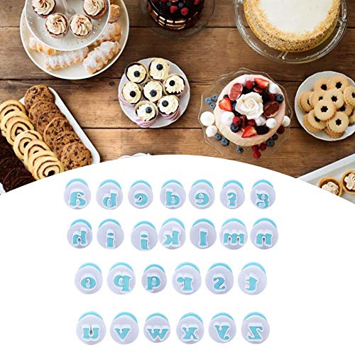 Moldes de silicona con letras del alfabeto, para hacer jabón, chocolate, dulces, hornear, repostería, pastelería, decoración Lowercase