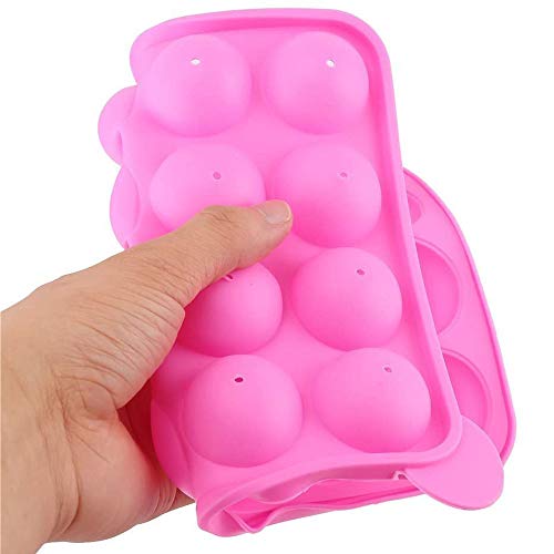 Moldes de Silicona para Piruletas de Pasteles, 20 Agujeros Herramientas de Horneado de Bricolaje con Palitos de Pop, para Hornear Pastel Esfera de Hielo de Caramelo Fabricación de Chocolate