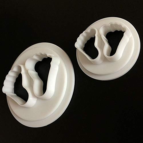Moldes para hornear galletas y pasteles con corte de diseño de pies de bebé