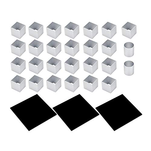 Moldes para tartas de cubos de metal 3D, moldes para tartas de mousse de rotación de tres capas, moldes de cera para derretir, decoración de tartas para hornear, utilizada para fiestas