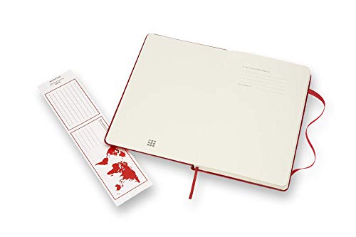Moleskine 944376 - Cuaderno de tapa dura, de rayas, bolsillo, rojo