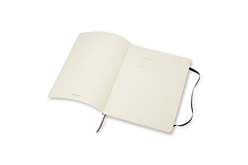 Moleskine - Cuaderno Clásico con Páginas Rayadas, Tapa Blanda y Goma Elástica, Negro (Black), Tamaño Extra Grande, 192 Páginas