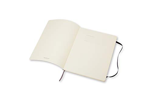 Moleskine - Cuaderno Clásico con Páginas Rayadas, Tapa Blanda y Goma Elástica, Negro (Black), Tamaño Extra Grande, 192 Páginas