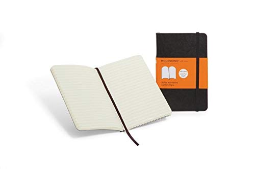Moleskine - Cuaderno Clásico con Páginas Rayadas, Tapa Blanda y Goma Elástica, Negro (Black), Tamaño Extra Grande, 192 Páginas