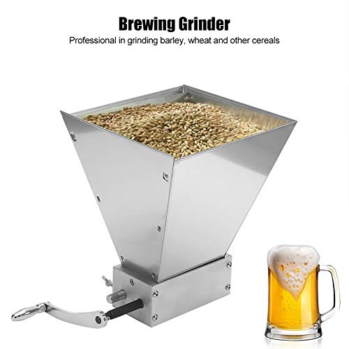 Molino de Grano, molino de malta Trituradora de grano casera con rodillos de acero ajustables Máquina de trituración de grano de elaboración de cerveza