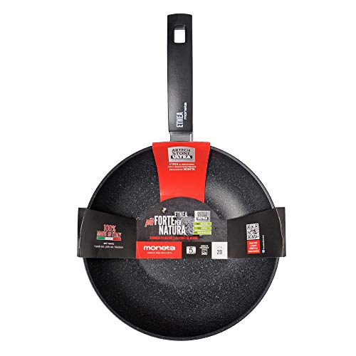 Moneta Etnea, Wok, Aluminio, Negro, 28 cm