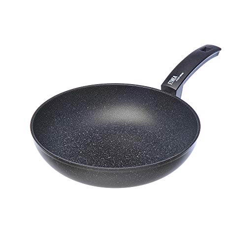 Moneta Etnea, Wok, Aluminio, Negro, 28 cm