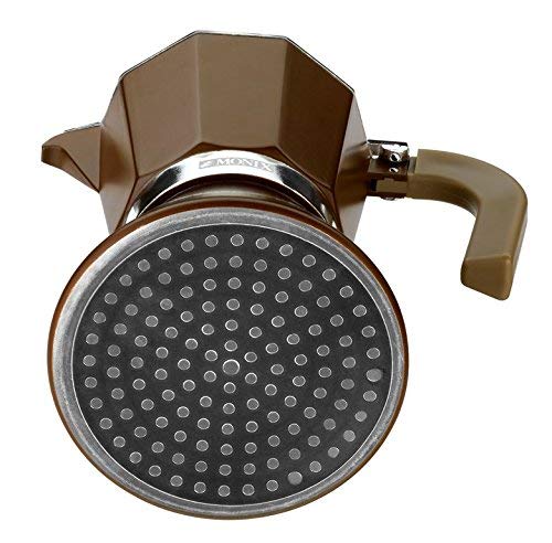 Monix Italiana M670012 Cafetera Cream Tz, Aluminio, Marrón, 12 Tazas