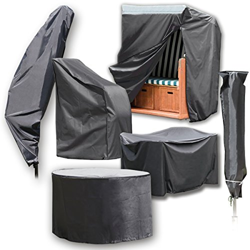 MONKEY MOUNTAIN® Funda Protectora Deluxe para sombrilla Redonda o Cuadrada con Bolsa de Transporte - Ø 200 a 400cm - poliéster Oxford 420D