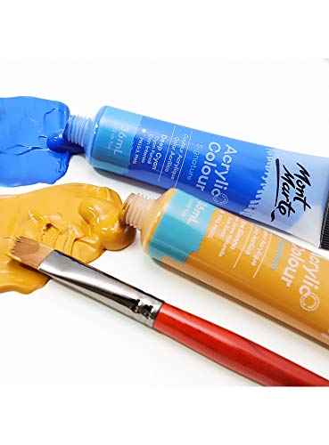Mont Marte Juego de Pintura Acrílica Premium - 24 piezas (Tubos 36ml) - Ideal para Pintura Acrílica - Colores Brillantes y Luminosos con gran opacidad - Perfecto para Principiantes y Profesionales
