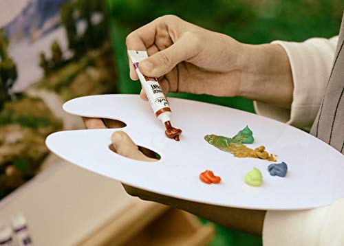 Mont Marte Paleta Pintura para Acrilica – 23x30 cm – Paleta de Artista ideal para Pintura Acrílica y todas las Pinturas al Agua – Paleta de Pintura Blanca con Agujero para el Pulgar