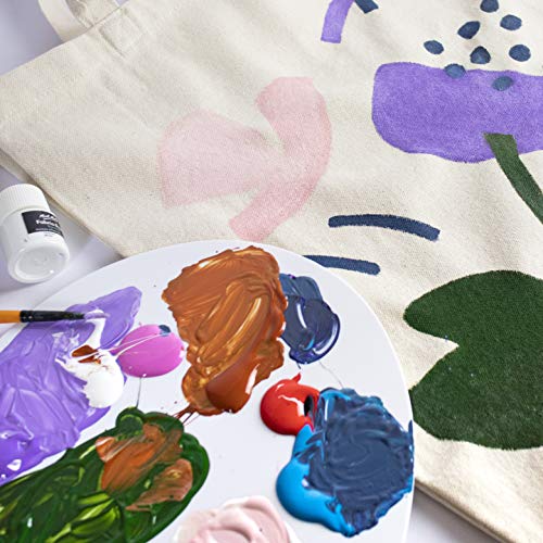 Mont Marte Paleta Pintura para Acrilica – 23x30 cm – Paleta de Artista ideal para Pintura Acrílica y todas las Pinturas al Agua – Paleta de Pintura Blanca con Agujero para el Pulgar