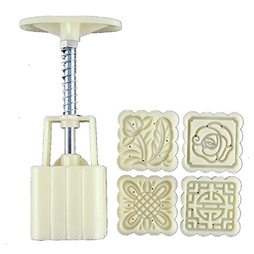 Moon para tarta pastel de luna decoración molde hand-pressure ABS Material Moon Cake moldbiscuit molde 50 G