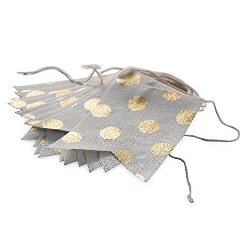 Mopec Guirnalda Topos Dorados, Tela, Marfil, 3x15x11 cm, 2 Unidades