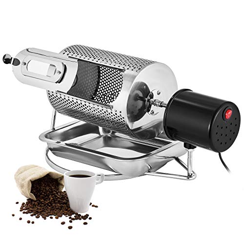 Moracle Tostadores de Café de Gran Capacidad 220V Tostadora Granos de Café Máquina para Hornear Café en Grano de Acero Inoxidable (40W 600G)