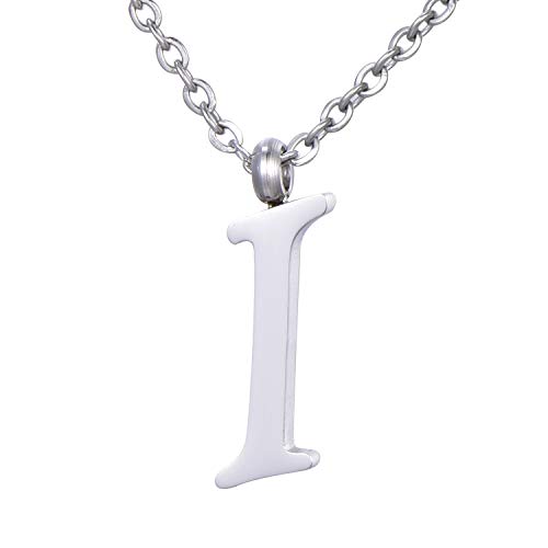 Morella Collar de Plata y Acero Inoxidable con Colgante Letra I