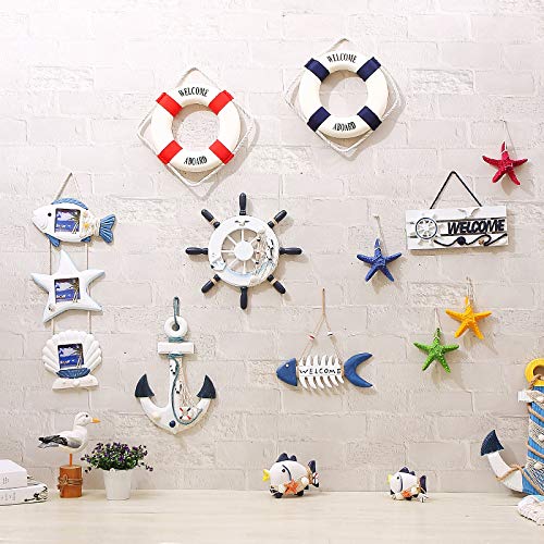 MoreSHOW Náutico mediterráneo Artesanal Artesanal Ancla Pirata Decoración - Ancla de Barco para el hogar, y Accesorio Decorativo para Colgar en la Pared (22 cm x 32 cm)
