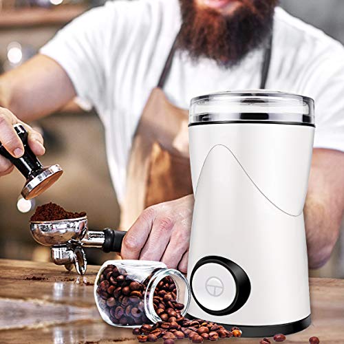 morpilot Molinillo de Café Eléctrico, Molinillo de Especias,Capacidad 70g 150w Molinillo de Semillas con Hoja de Acero Inoxidable,Molienda Rápida para Grano de Café, Especias, Nueces y Hierbas
